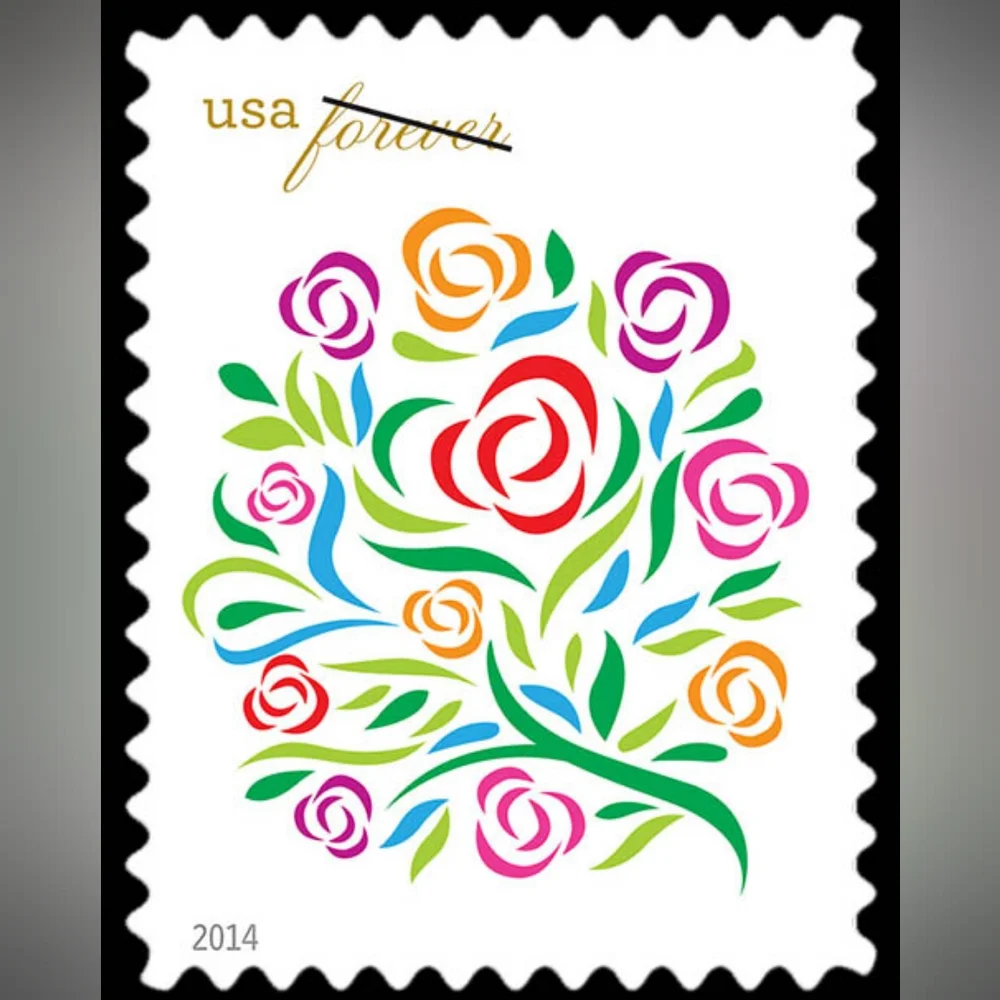 100 Where Dreams Blossom Wedding Forever 2015 Postage Stamps USPS‎ Invitations